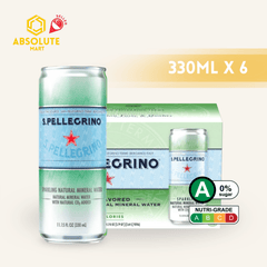 [SINGLE PACK] SAN PELLEGRINO Natural Sparkling Mineral Water 330ML X 6 (CAN) - ABSOLUTE MART[SINGLE PACK] SAN PELLEGRINO Natural Sparkling Mineral Water 330ML X 6 (CAN)Sparkling Water