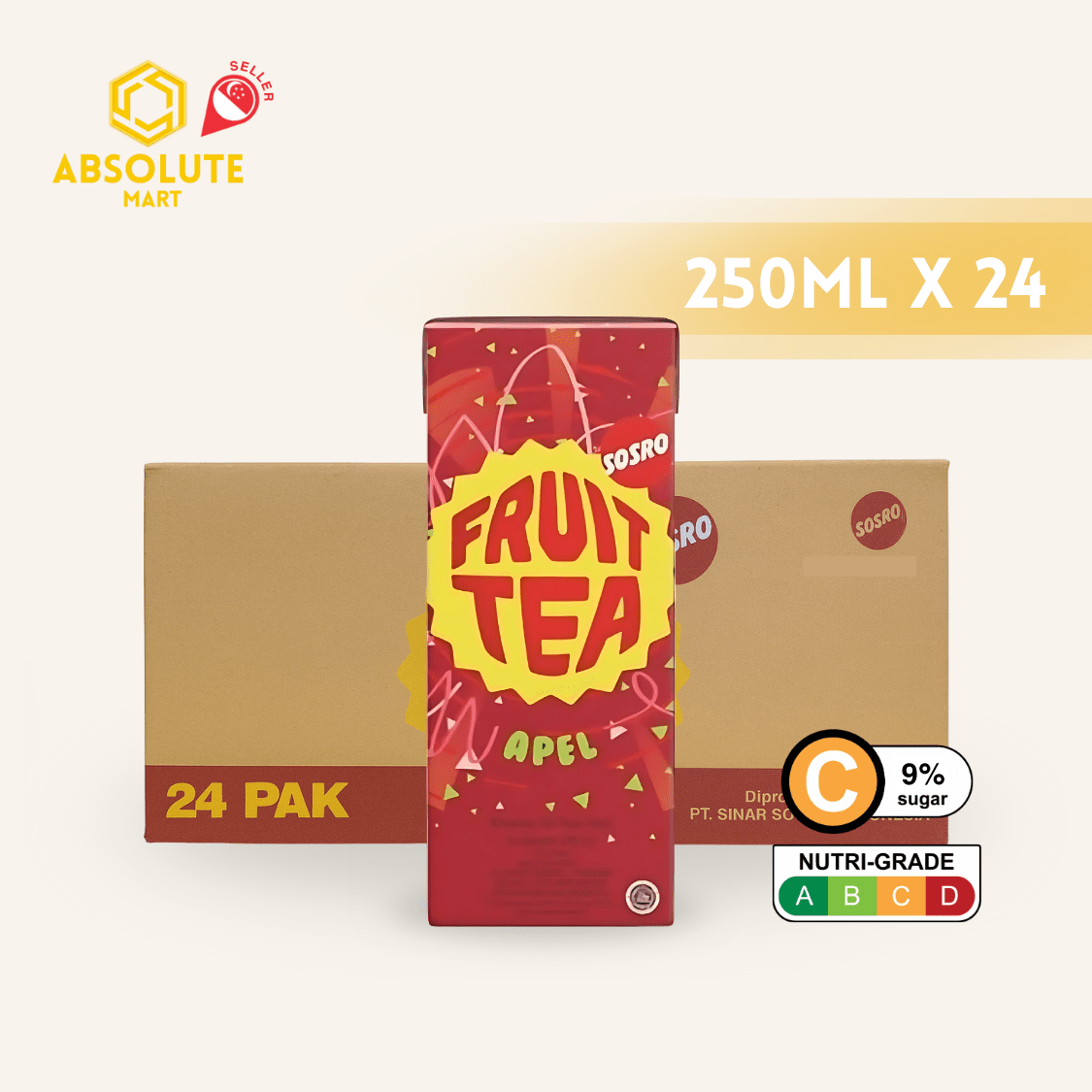 SOSRO Apple Fruit Tea 250ML X 24 (TETRA) - ABSOLUTE MARTSOSRO Apple Fruit Tea 250ML X 24 (TETRA)Flavoured & Milk Tea