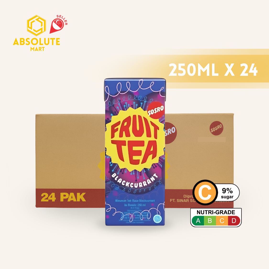 SOSRO Blackcurrant Fruit Tea 250ML X 24 (TETRA) - ABSOLUTE MARTSOSRO Blackcurrant Fruit Tea 250ML X 24 (TETRA)Flavoured & Milk Tea