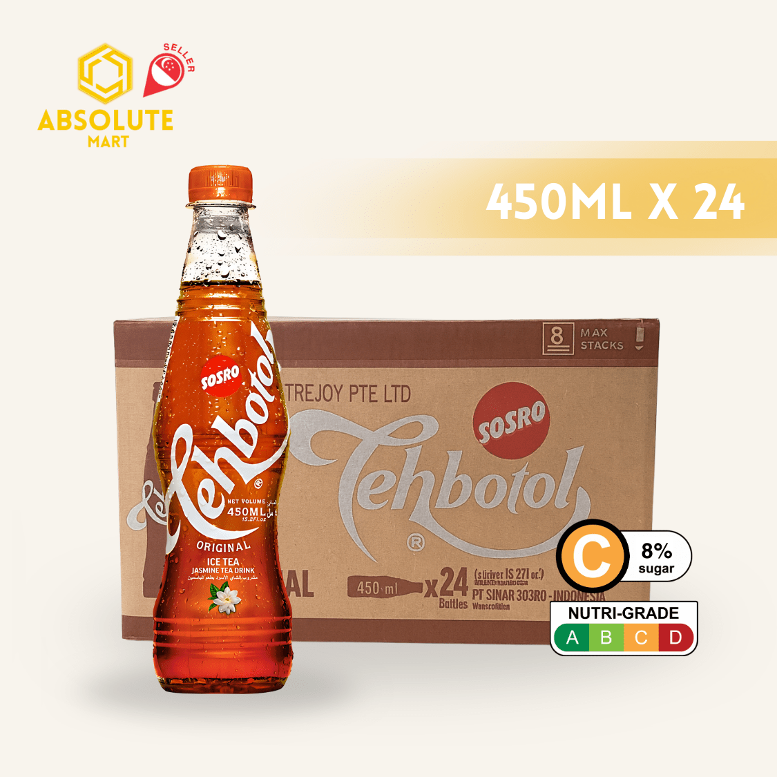 SOSRO Teh Botol Original 450ML X 24 (BOTTLE) - ABSOLUTE MARTSOSRO Teh Botol Original 450ML X 24 (BOTTLE)Flavoured & Milk Tea