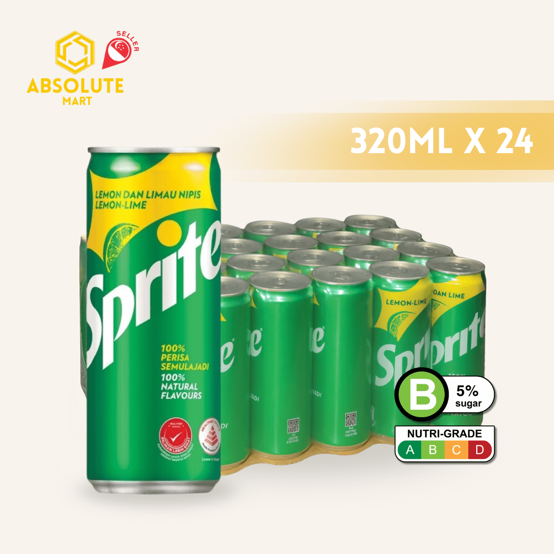 SPRITE 320ML X 24 (CAN) - ABSOLUTE MARTSPRITE 320ML X 24 (CAN)Cola & Classic Sodas