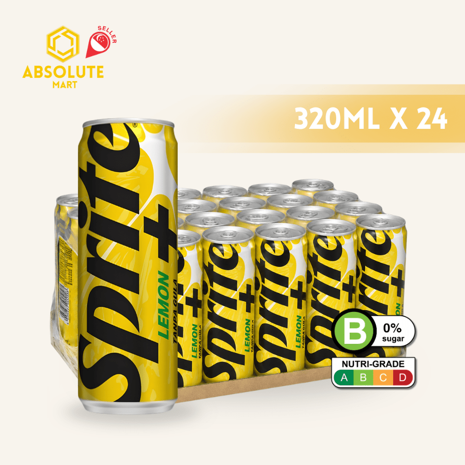 SPRITE Lemon + Zero 320ML X 24 (CAN) - ABSOLUTE MARTSPRITE Lemon + Zero 320ML X 24 (CAN)Cola & Classic Sodas