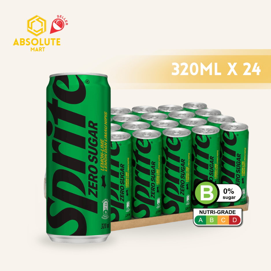 SPRITE Zero 320ML X 24 (CAN) - ABSOLUTE MARTSPRITE Zero 320ML X 24 (CAN)Cola & Classic Sodas