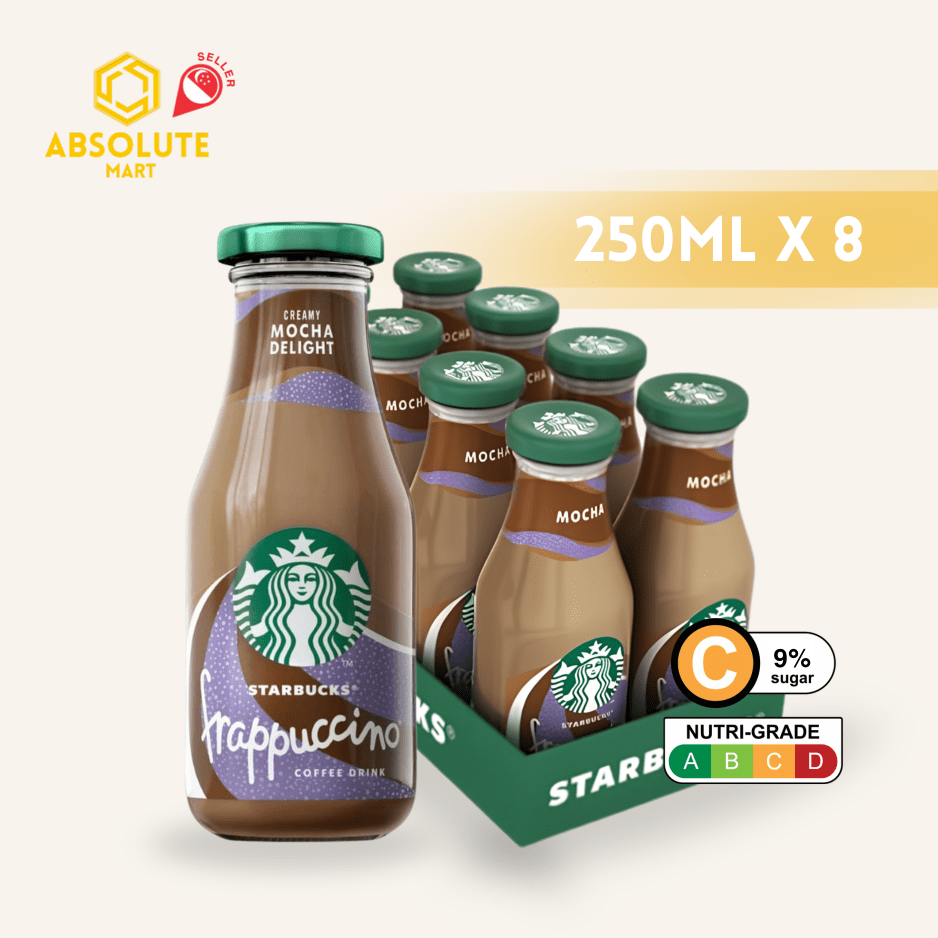 STARBUCKS Frappuccino Mocha 250ML X 8 (GLASS) - ABSOLUTE MARTSTARBUCKS Frappuccino Mocha 250ML X 8 (GLASS)Ready To Drink Coffee