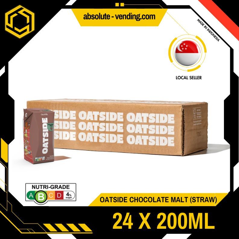 [STRAW] OATSIDE Chocolate Malt 200ML X 24 (TETRA) - ABSOLUTE MART[STRAW] OATSIDE Chocolate Malt 200ML X 24 (TETRA)Non - Dairy Milk