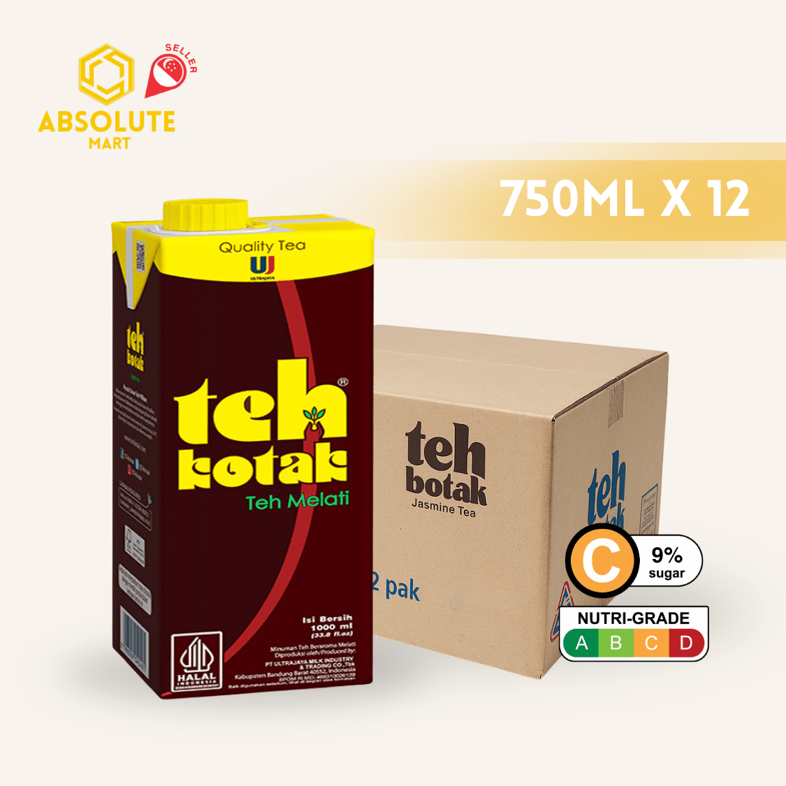 TEH KOTAK Jasmine Green Tea 750ML X 12 (TETRA) - ABSOLUTE MARTTEH KOTAK Jasmine Green Tea 750ML X 12 (TETRA)Flavoured & Milk Tea