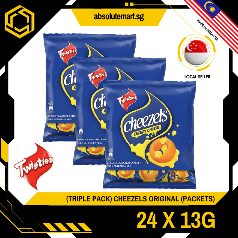 [TRIPLE BUNDLE] CHEEZELS Original 3 X 8 X 13G (PACKETS) - ABSOLUTE MART[TRIPLE BUNDLE] CHEEZELS Original 3 X 8 X 13G (PACKETS)