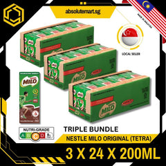 [TRIPLE BUNDLE] NESTLE Milo 200ML X 24 X 3 (TETRA) - ABSOLUTE MART[TRIPLE BUNDLE] NESTLE Milo 200ML X 24 X 3 (TETRA)