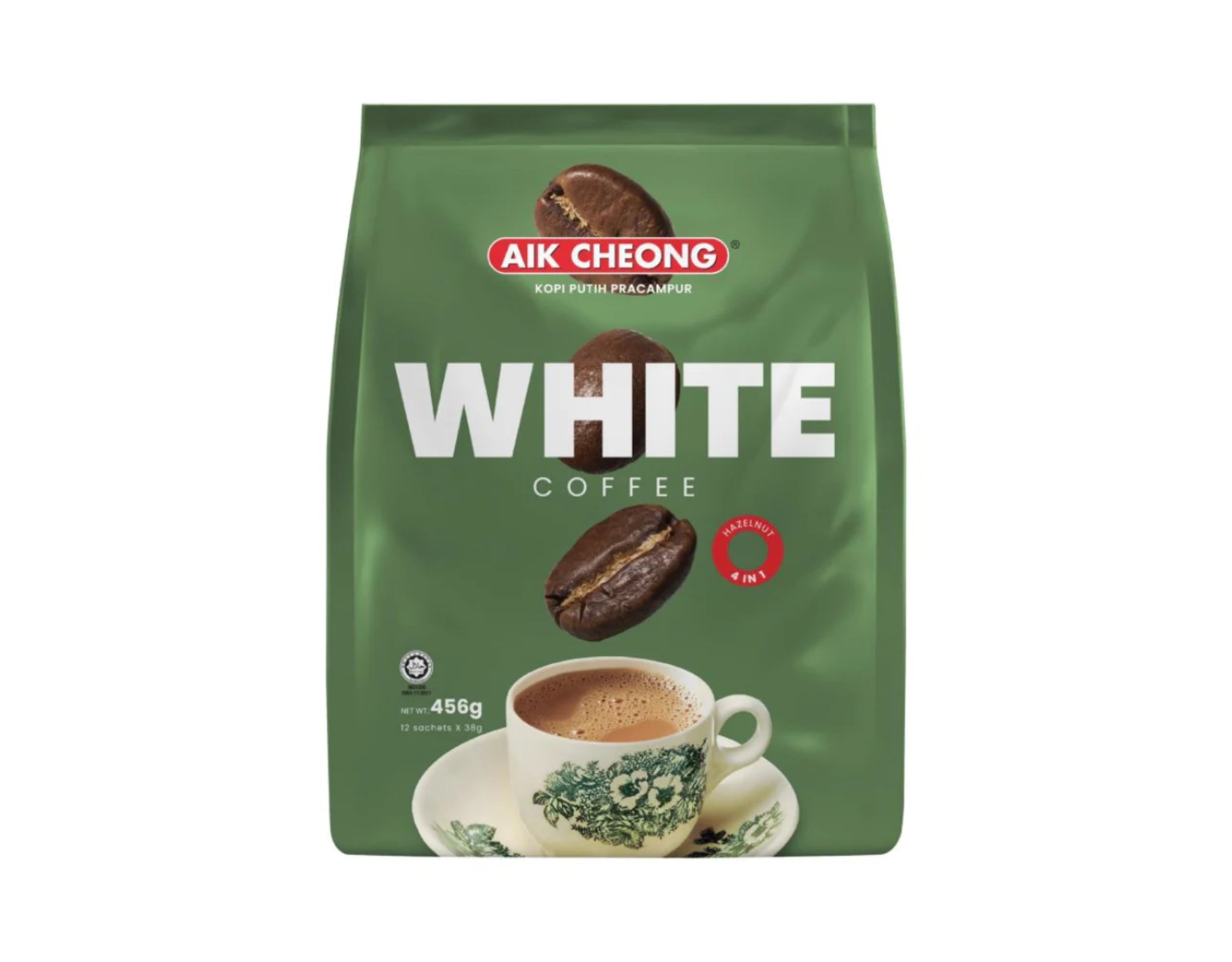 [TRIPLE PACK] AIK CHEONG White Coffee 4 - IN - 1 Hazelnut 3 X 12 X 38G (SACHET) - ABSOLUTE MART[TRIPLE PACK] AIK CHEONG White Coffee 4 - IN - 1 Hazelnut 3 X 12 X 38G (SACHET)