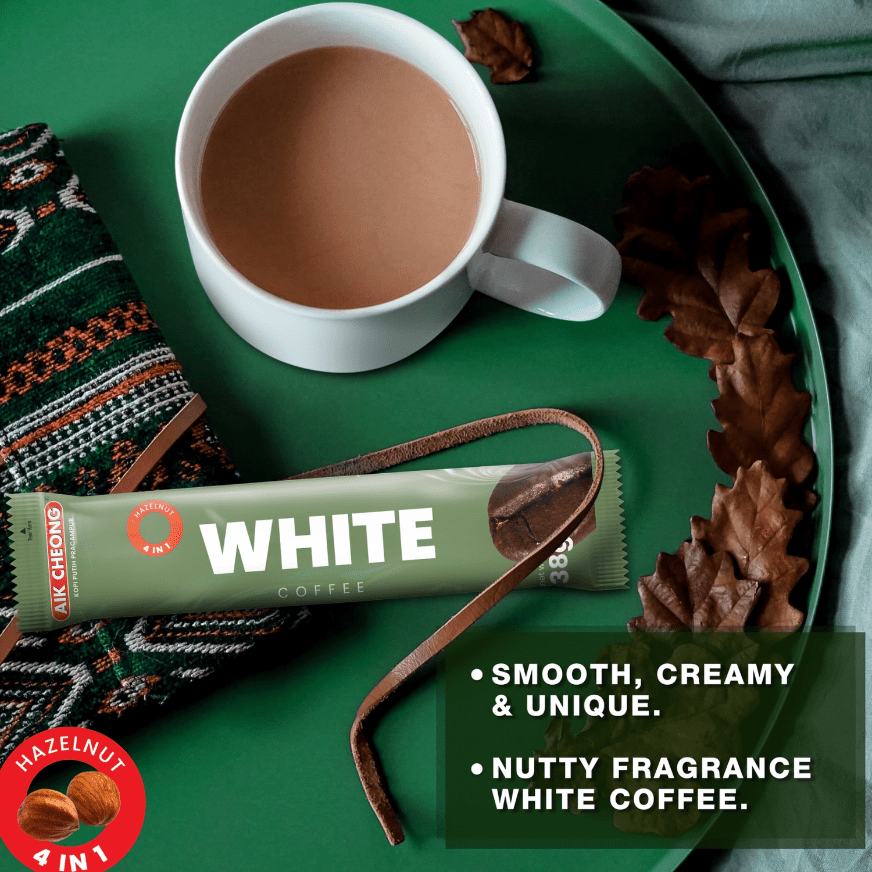 [TRIPLE PACK] AIK CHEONG White Coffee 4-IN-1 Hazelnut 3 X 12 X 38G (SACHET) - ABSOLUTE MART[TRIPLE PACK] AIK CHEONG White Coffee 4-IN-1 Hazelnut 3 X 12 X 38G (SACHET)Instant Coffees & Coffee Granules
