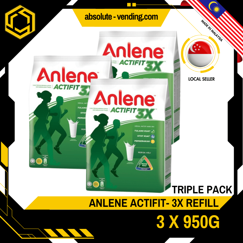 [TRIPLE PACK] ANLENE 3X Actifit Regular 950G X 3 (PACKETS) - ABSOLUTE MART[TRIPLE PACK] ANLENE 3X Actifit Regular 950G X 3 (PACKETS)