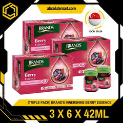 [TRIPLE PACK] BRAND'S Innershine Berry Essence with Vit E12 42ML X 6 X 3 Pack (GLASS) - ABSOLUTE MART[TRIPLE PACK] BRAND'S Innershine Berry Essence with Vit E12 42ML X 6 X 3 Pack (GLASS)
