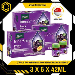 [TRIPLE PACK] BRAND'S Innershine Prune Essence with Vit E12 42ML X 6 X 3 Pack (GLASS) - ABSOLUTE MART[TRIPLE PACK] BRAND'S Innershine Prune Essence with Vit E12 42ML X 6 X 3 Pack (GLASS)