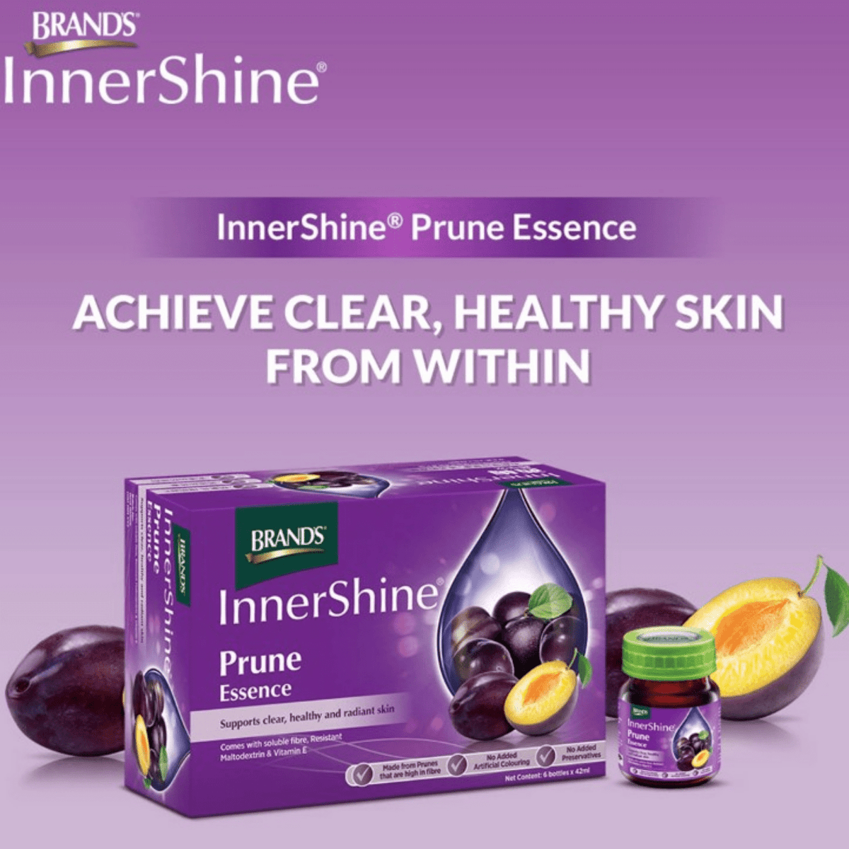 [TRIPLE PACK] BRAND'S Innershine Prune Essence with Vit E12 42ML X 6 X 3 Pack (GLASS) - ABSOLUTE MART[TRIPLE PACK] BRAND'S Innershine Prune Essence with Vit E12 42ML X 6 X 3 Pack (GLASS)Brands Essence