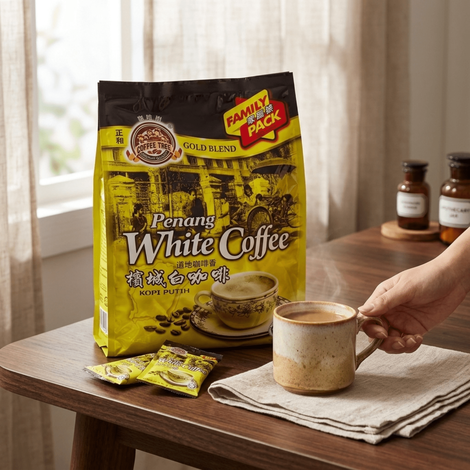 [TRIPLE PACK] COFFEE TREE 3-IN-1 White Coffee Original 40G X 15S X 3 (SACHET) - ABSOLUTE MART[TRIPLE PACK] COFFEE TREE 3-IN-1 White Coffee Original 40G X 15S X 3 (SACHET)Instant Coffees & Coffee Granules