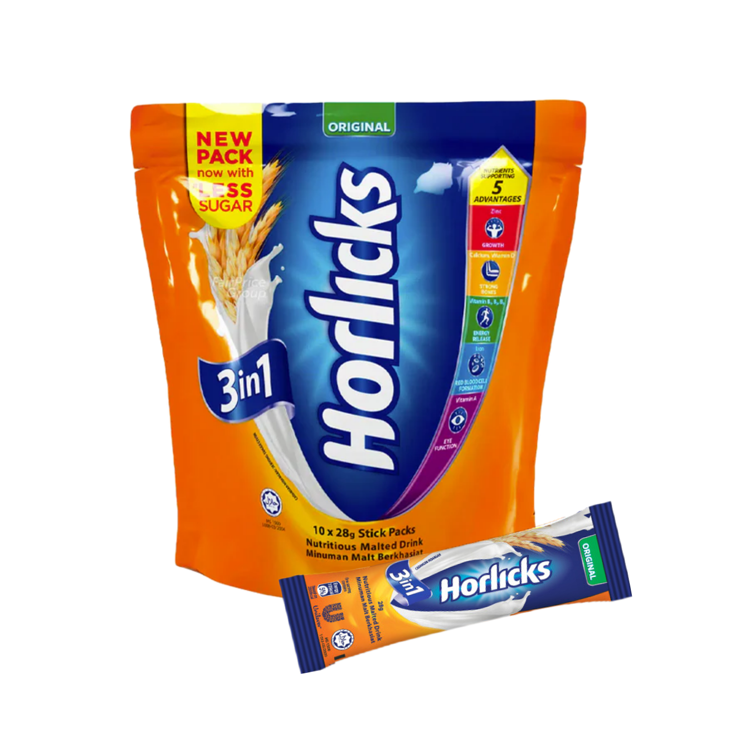 [TRIPLE PACK] HORLICKS 3 - IN - 1 3 PACK X 10 X 28G (SACHET) - ABSOLUTE MART[TRIPLE PACK] HORLICKS 3 - IN - 1 3 PACK X 10 X 28G (SACHET)Malt Drinks