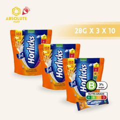 [TRIPLE PACK] HORLICKS 3 - IN - 1 3 PACK X 10 X 28G (SACHET) - ABSOLUTE MART[TRIPLE PACK] HORLICKS 3 - IN - 1 3 PACK X 10 X 28G (SACHET)Malt Drinks