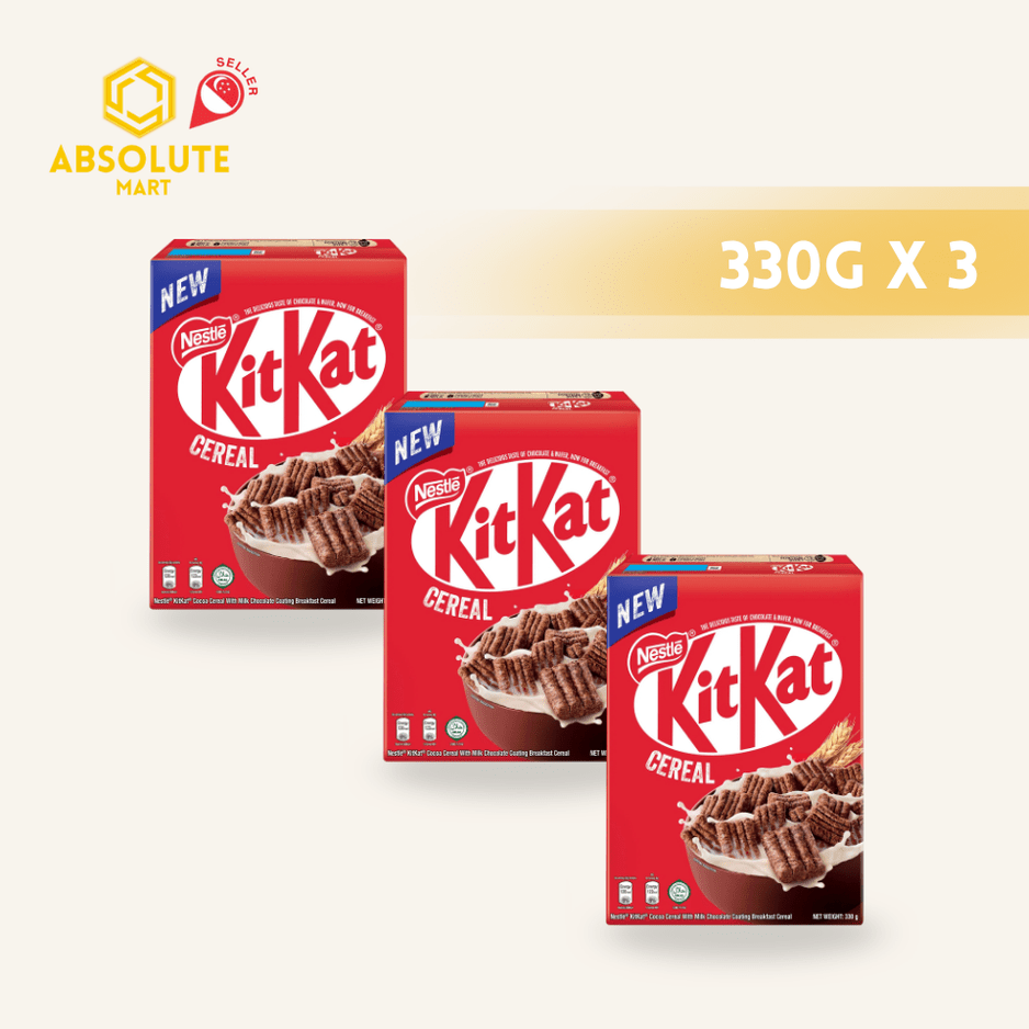 [TRIPLE PACK] KIT KAT Cereal 330G X 3 (BOX) - ABSOLUTE MART[TRIPLE PACK] KIT KAT Cereal 330G X 3 (BOX)Chocolate Milk