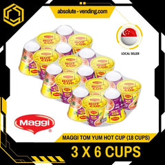 [TRIPLE PACK] MAGGI Tom Yam HOT CUP Noodles 61G X 6 X 3 (CUPS) - ABSOLUTE MART[TRIPLE PACK] MAGGI Tom Yam HOT CUP Noodles 61G X 6 X 3 (CUPS)