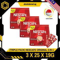 [TRIPLE PACK] NESCAFE ORIGINAL 3 IN 1 3 PACK X 25 STICKS X 19G - ABSOLUTE MART[TRIPLE PACK] NESCAFE ORIGINAL 3 IN 1 3 PACK X 25 STICKS X 19G