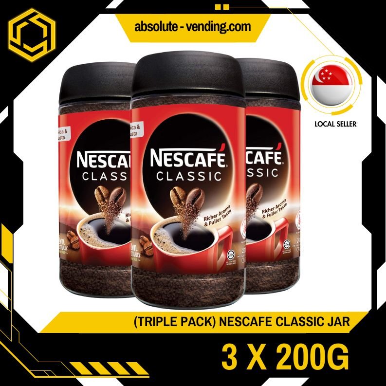 [TRIPLE PACK] NESTLE Nescafe Classic 200G X 3 (GLASS) - ABSOLUTE MART[TRIPLE PACK] NESTLE Nescafe Classic 200G X 3 (GLASS)