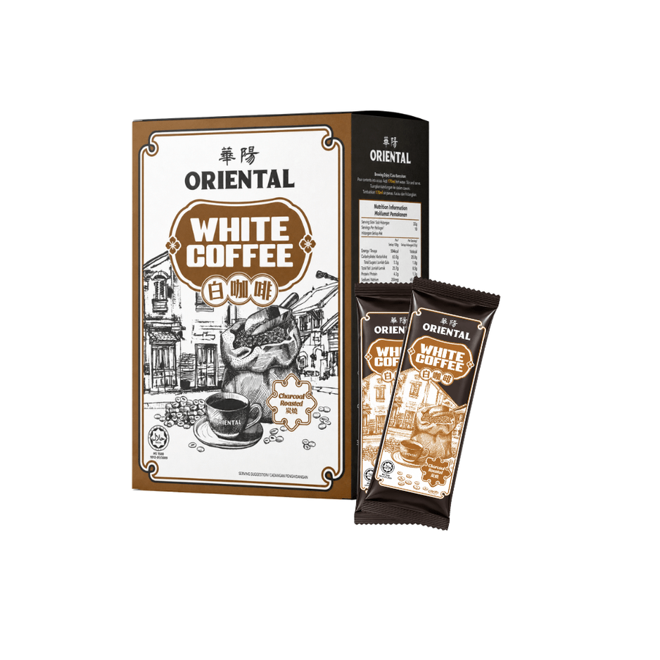 [TRIPLE PACK] ORIENTAL White Coffee Charcoal Roasted 40G X 6S X 3 (SACHET) - ABSOLUTE MART[TRIPLE PACK] ORIENTAL White Coffee Charcoal Roasted 40G X 6S X 3 (SACHET)Instant Coffees & Coffee Granules