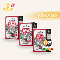 [TRIPLE PACK] ORIENTAL White Coffee No Sugar 32G X 6S X 3 (SACHET) - ABSOLUTE MART[TRIPLE PACK] ORIENTAL White Coffee No Sugar 32G X 6S X 3 (SACHET)Instant Coffees & Coffee Granules