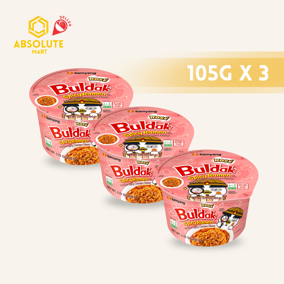[TRIPLE PACK] SAMYANG Hot Chicken Rose Ramen 105G X 3 (BOWL) - ABSOLUTE MART[TRIPLE PACK] SAMYANG Hot Chicken Rose Ramen 105G X 3 (BOWL)Instant Noodles
