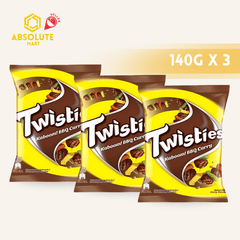 [TRIPLE PACK] TWISTIES BBQ Curry 140G X 3 (PACKETS) - ABSOLUTE MART[TRIPLE PACK] TWISTIES BBQ Curry 140G X 3 (PACKETS)Corn Chips