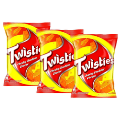 [TRIPLE PACK] TWISTIES Cheeky Cheddar Cheese 140G X 3 (PACKETS) - ABSOLUTE MART[TRIPLE PACK] TWISTIES Cheeky Cheddar Cheese 140G X 3 (PACKETS)Corn Chips
