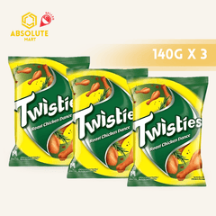 [TRIPLE PACK] TWISTIES Roasted Chicken Dance 140G X 3 (PACKETS) - ABSOLUTE MART[TRIPLE PACK] TWISTIES Roasted Chicken Dance 140G X 3 (PACKETS)Corn Chips
