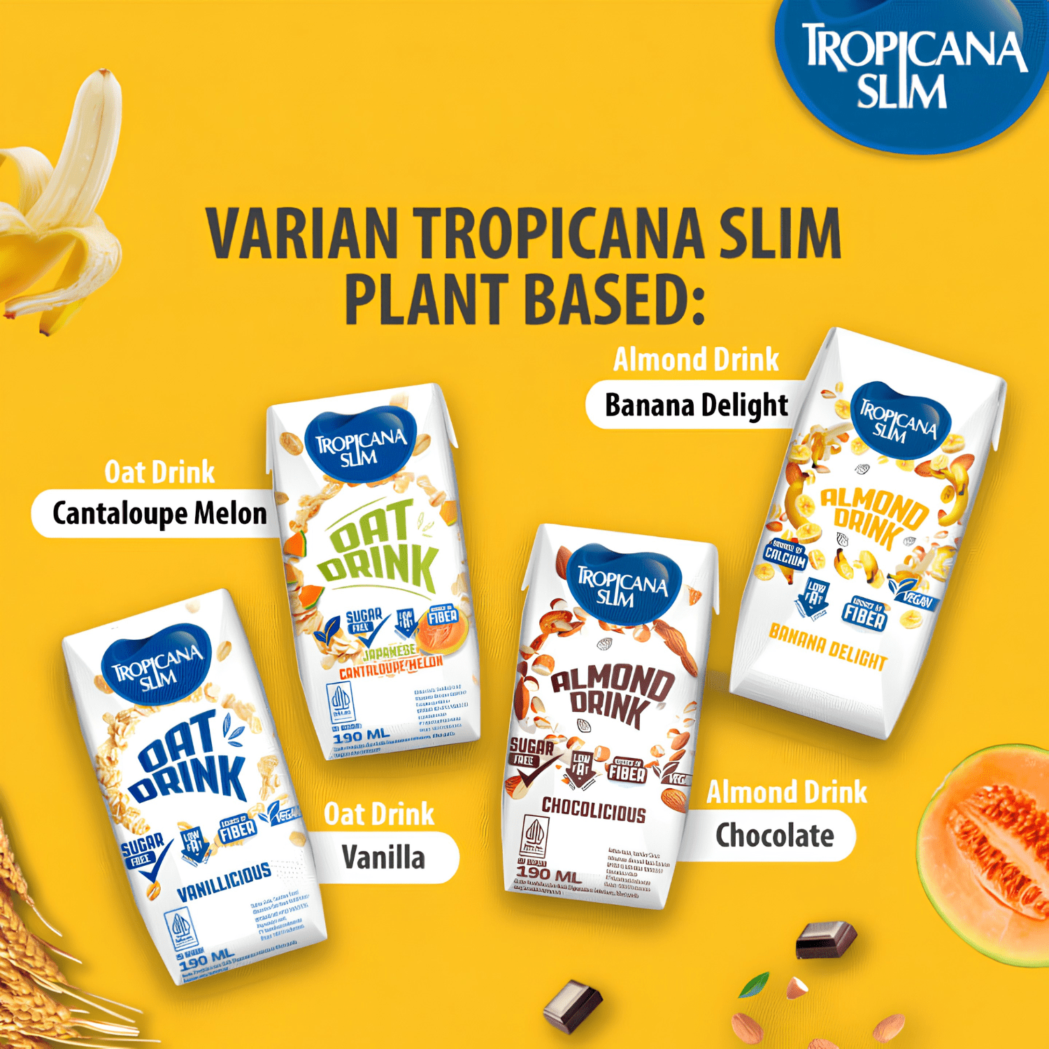 TROPICANA SLIM Oat Milk Japanese Cantaloupe Melon 190ML X 24 (TETRA) - ABSOLUTE MARTTROPICANA SLIM Oat Milk Japanese Cantaloupe Melon 190ML X 24 (TETRA)Dairy Milk