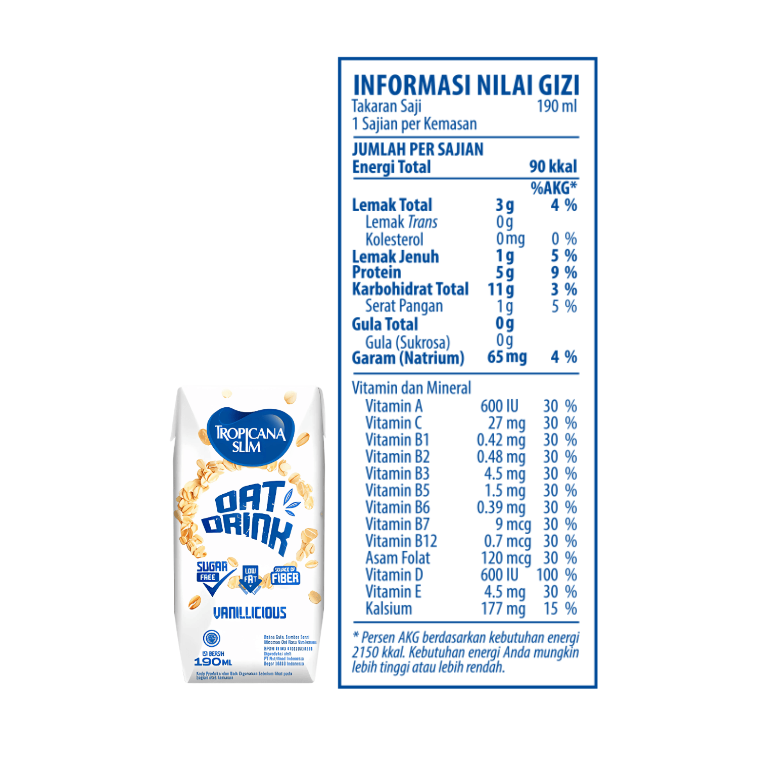 TROPICANA SLIM Oat Vanilla 190ML X 24 (TETRA) - ABSOLUTE MARTTROPICANA SLIM Oat Vanilla 190ML X 24 (TETRA)Dairy Milk