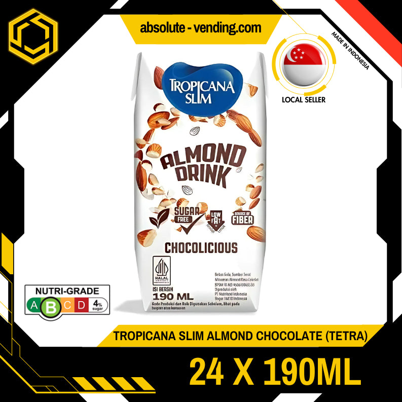 TROPICANA SLIM Almond Chocolate 190ML X 24 (TETRA)