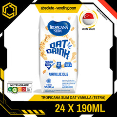 TROPICANA SLIM Oat Vanilla 190ML X 24 (TETRA)