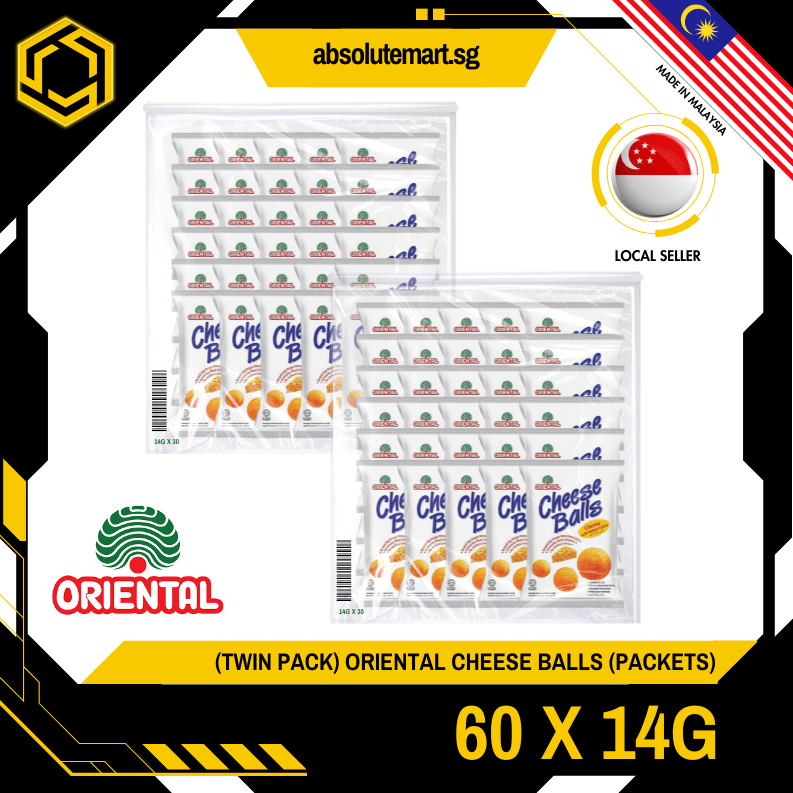 [TWIN BUNDLE] ORIENTAL Cheese Balls 2 X 30 X 14G (PACKETS) - ABSOLUTE MART[TWIN BUNDLE] ORIENTAL Cheese Balls 2 X 30 X 14G (PACKETS)