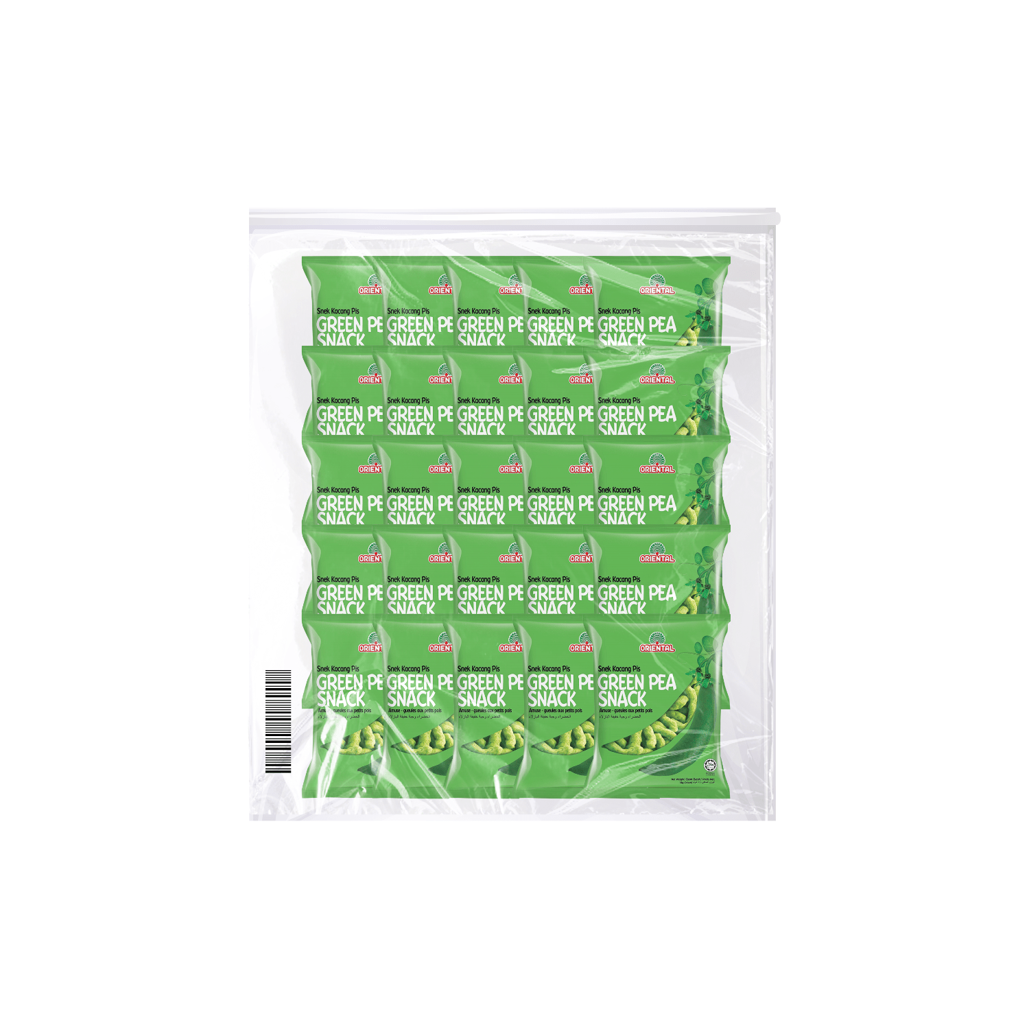 [TWIN BUNDLE] ORIENTAL Green Peas Snack 2 X 30 X 14G (PACKETS) - ABSOLUTE MART[TWIN BUNDLE] ORIENTAL Green Peas Snack 2 X 30 X 14G (PACKETS)Puffed Snacks