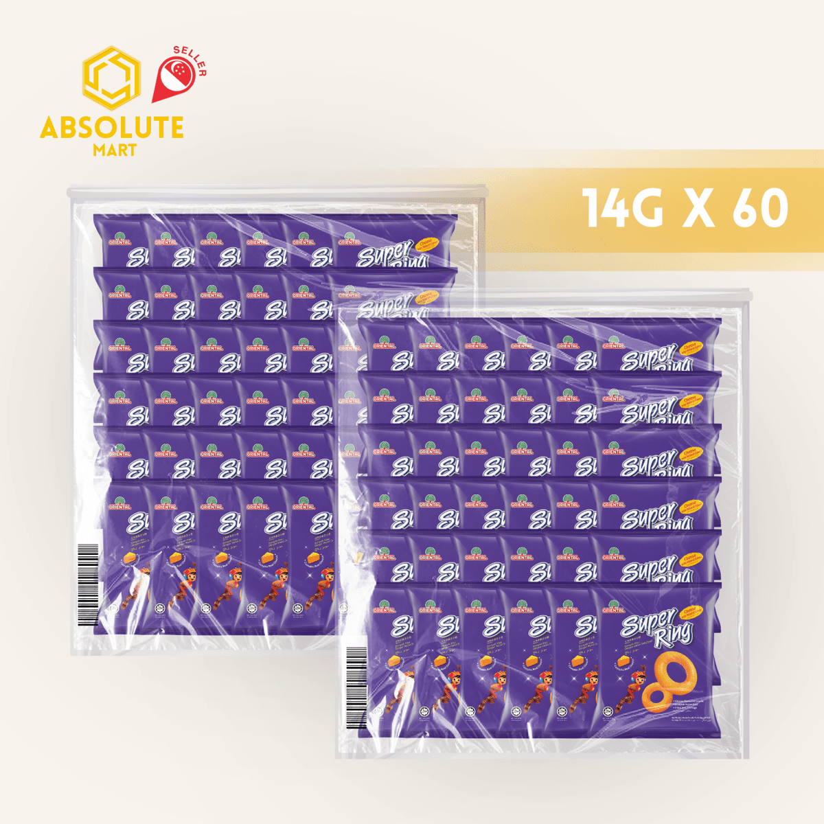 [TWIN BUNDLE] ORIENTAL Super Rings 2 X 30 X 14G (PACKETS) - ABSOLUTE MART[TWIN BUNDLE] ORIENTAL Super Rings 2 X 30 X 14G (PACKETS)Puffed Snacks