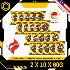 [TWIN BUNDLE] TWISTIES BBQ Curry 60G X 10 X 2 (PACKETS) - ABSOLUTE MART[TWIN BUNDLE] TWISTIES BBQ Curry 60G X 10 X 2 (PACKETS)