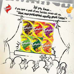 [TWIN BUNDLE] TWISTIES Cheeky Cheddar Cheese 60G X 10 X 2 (PACKETS) - ABSOLUTE MART[TWIN BUNDLE] TWISTIES Cheeky Cheddar Cheese 60G X 10 X 2 (PACKETS)