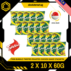 [TWIN BUNDLE] TWISTIES Roasted Chicken Dance 60G X 10 X 2 (PACKETS) - ABSOLUTE MART[TWIN BUNDLE] TWISTIES Roasted Chicken Dance 60G X 10 X 2 (PACKETS)