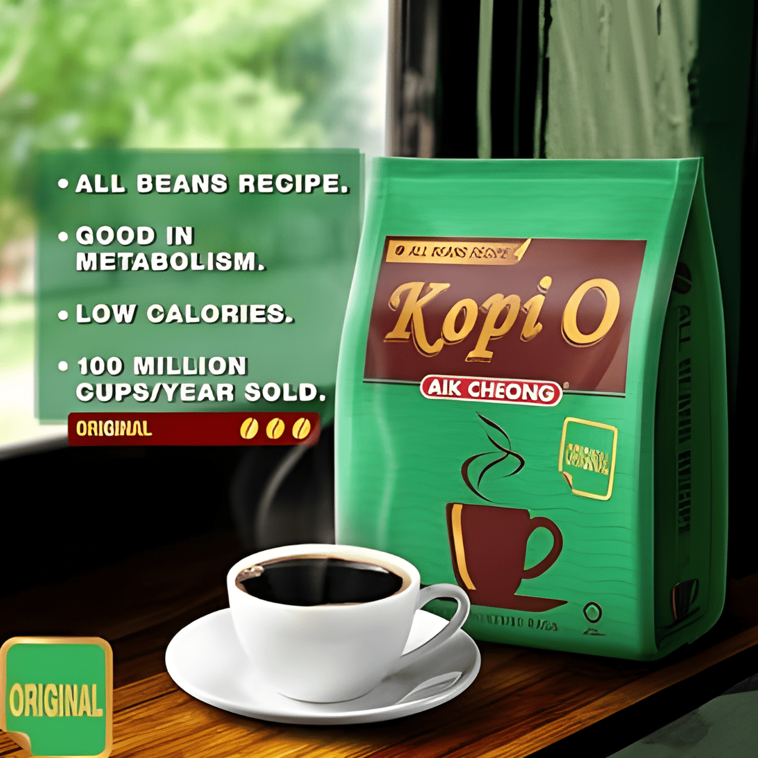 [TWIN PACK] AIK CHEONG KOPI O 2 - IN - 1 2 PACKS X 80 STICKS X 10G (SACHETS) - ABSOLUTE MART[TWIN PACK] AIK CHEONG KOPI O 2 - IN - 1 2 PACKS X 80 STICKS X 10G (SACHETS)Instant Coffees & Coffee Granules