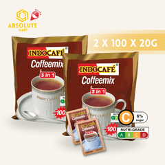 [TWIN PACK] INDOCAFE Coffeemix 3 - IN - 1 2 PACK X 100 STICKS X 20G (SACHETS) - ABSOLUTE MART[TWIN PACK] INDOCAFE Coffeemix 3 - IN - 1 2 PACK X 100 STICKS X 20G (SACHETS)Instant Coffees & Coffee Granules