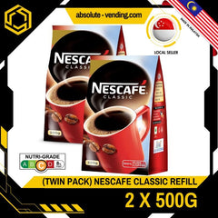 [TWIN PACK] NESCAFE Classic Refill 2 PACK X 500G (PACKETS) - ABSOLUTE MART[TWIN PACK] NESCAFE Classic Refill 2 PACK X 500G (PACKETS)