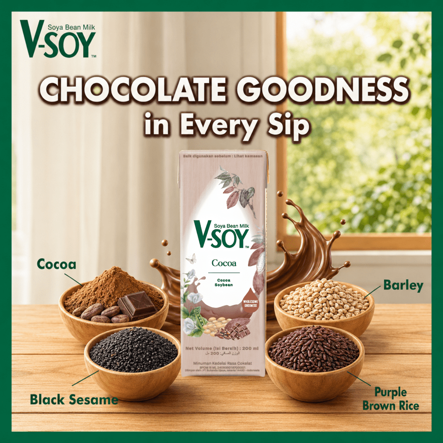 V-SOY Milk Multi Chocolate 200ML X 12 (TETRA) - ABSOLUTE MARTV-SOY Milk Multi Chocolate 200ML X 12 (TETRA)Soy & Almond Milk