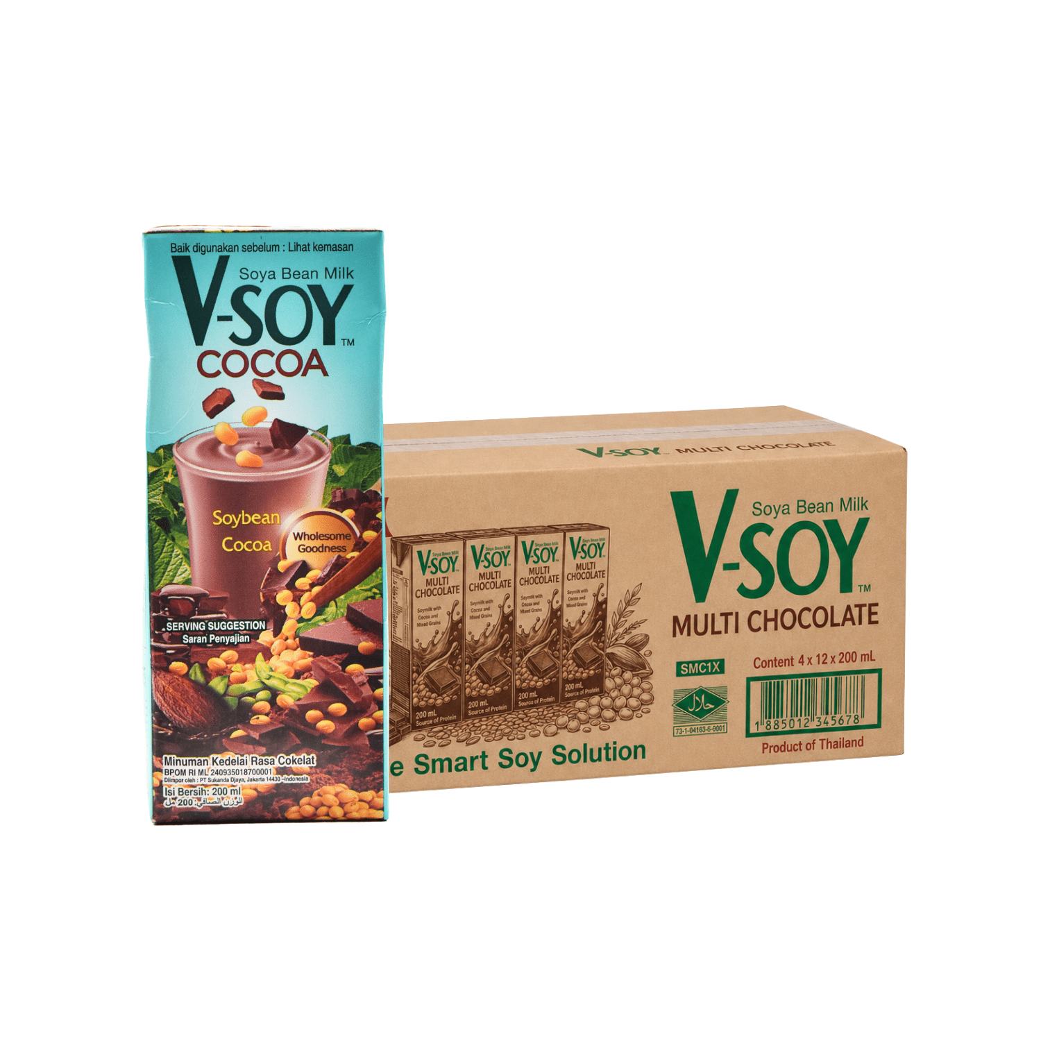 V-SOY Milk Multi Chocolate 200ML X 48 (TETRA) - ABSOLUTE MARTV-SOY Milk Multi Chocolate 200ML X 48 (TETRA)Soy & Almond Milk