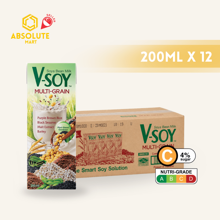 V-SOY Milk Multi Grain 200ML X 12 (TETRA) - ABSOLUTE MARTV-SOY Milk Multi Grain 200ML X 12 (TETRA)Soy & Almond Milk