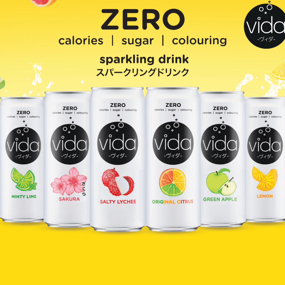 VIDA Zero Sparkling Lemon 325ML X 24 (CAN) - ABSOLUTE MARTVIDA Zero Sparkling Lemon 325ML X 24 (CAN)Flavoured Sparkling Drinks