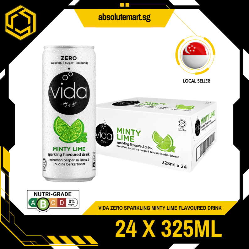VIDA Zero Sparkling Minty Lime 325ML X 24 (CAN) - ABSOLUTE MARTVIDA Zero Sparkling Minty Lime 325ML X 24 (CAN)