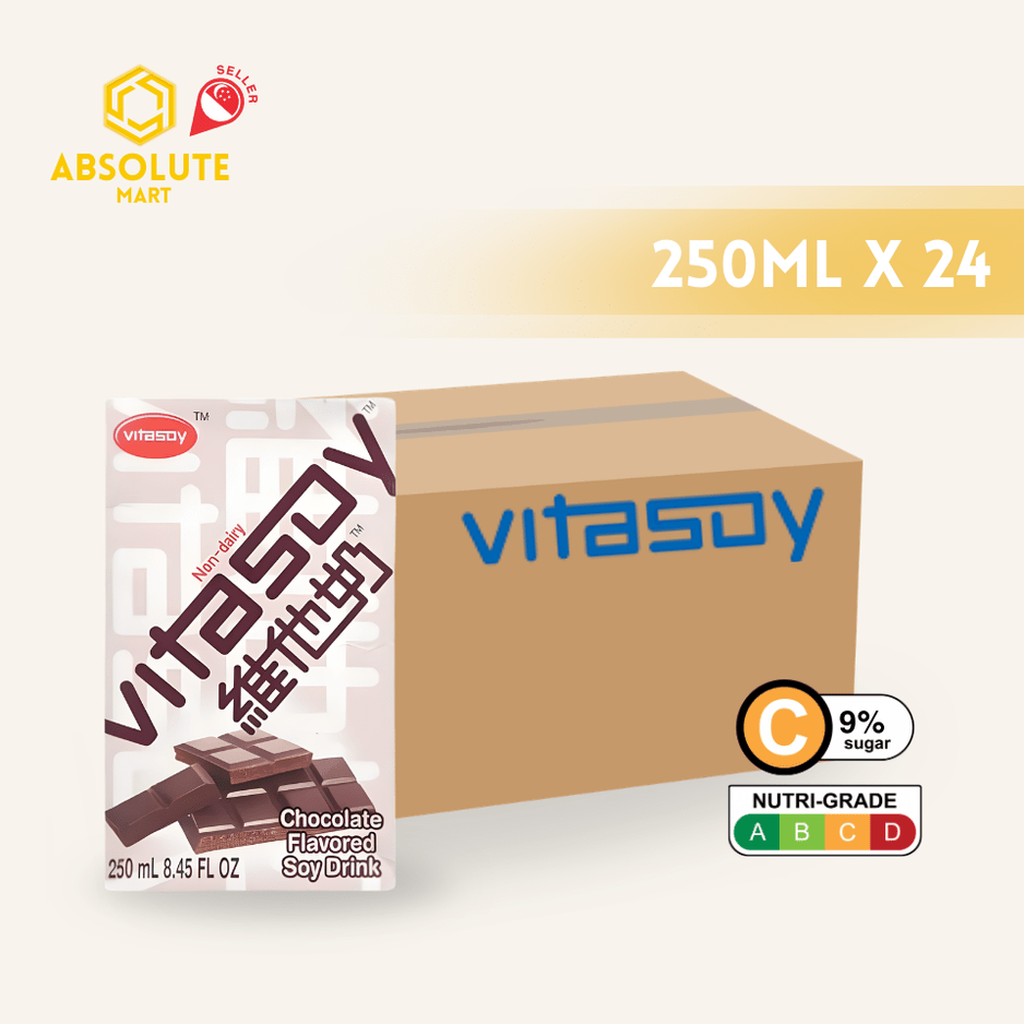 VITASOY Chocolate Soy Drink 250ML X 24 (TETRA) - ABSOLUTE MARTVITASOY Chocolate Soy Drink 250ML X 24 (TETRA)Soy & Almond Milk